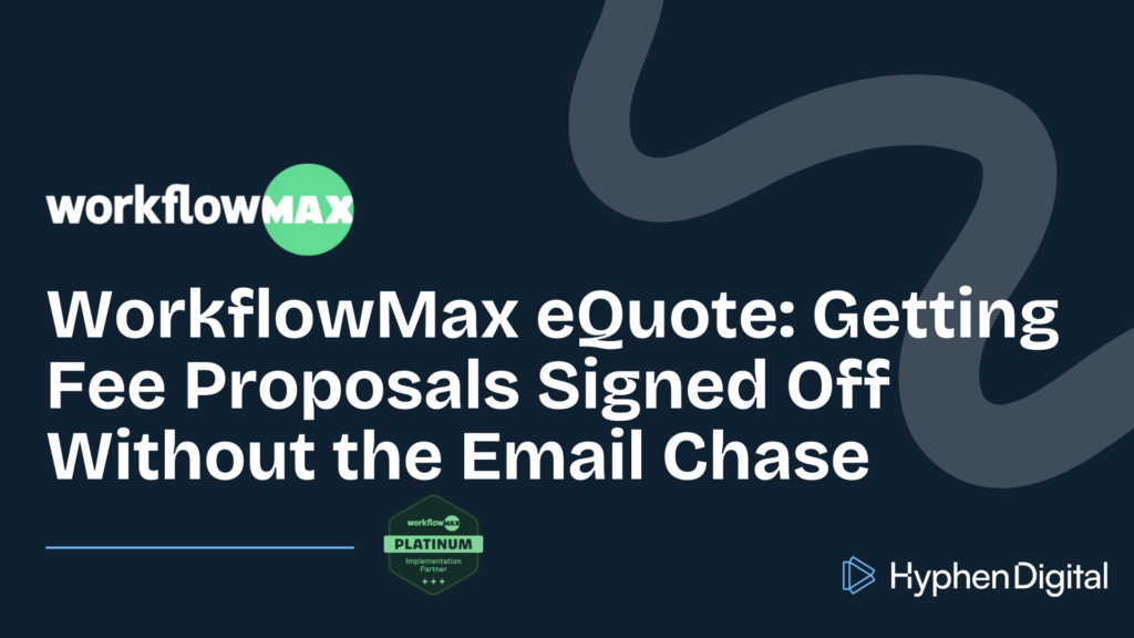 WorkflowMAX equote title page by Hyphen Digital